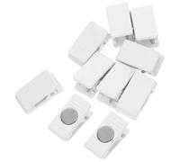 Hoement 10 Clips pour Carte D'identité Blancs en Abs avec Aimant, Pinces à Badge Multifonctions pour Usage Professionnel et Personnel, Lot de 10 Pièces