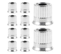 Hoement 10pièces Écrous de Serrage Rapides Alliage Aluminium pour Meuleuse Écrous Moletés à Main pour Accessoires de Moulin à Grains Remplacement de Machine à Broyer