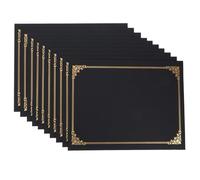 Hoement 10pièces Lot de Pochettes Porte-certificat Papier Noir Housse de Diplôme Élégante et Protection Simple pour Documents et Certificats Bureau et Maison