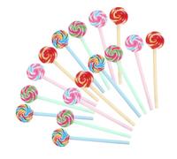 Hoement 16 Pièces Stylo Fantaisie Sucette en Plastique, Écriture Fluide | Format Compact et Léger, Usage Scolaire ou Correction, pour Garçon et Filles et Filles, Design Ludique Couleur Aléatoire