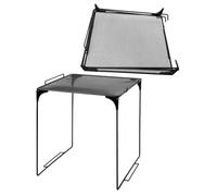 Hoement 2 Pièces Organisateur D'étagère de Comptoir Pliable en Fer Noir | Empilable et Démontable, Support Stable, pour Casier de Gym Cuisine, Style Minimal
