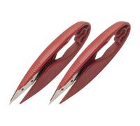 Hoement 2ensembles Ciseaux Couture U Forme avec Tête Remplaçable Ciseaux à Coudre Robustes pour Tissu Épais Fournitures de Couture Pratiques avec Lames de Rechange Marron