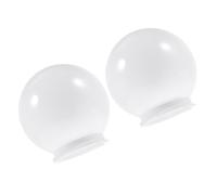 Hoement 2pcs Abat-jour Sphérique en Acrylique Blanc pour Éclairage Extérieur, Léger et Facile à Retirer, pour Appliques Murales et Décorations Artistiques
