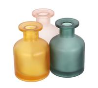 Hoement 3 Pièces Bouteille Diffuseur D'huiles Essentielles en Verre, Flacon Cylindrique Rond 130 ML/4,5 Oz, Rechargeable et Réutilisable, pour Parfum D'ambiance, Chambre et Tableau de