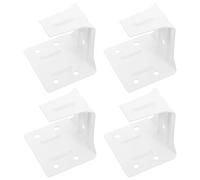Hoement 4 Pièces Support Central Aveugle Blanc en Fer | Accessoire Léger sans Perçage, Usage Domestique pour Store Enrouleur, Finition Blanche, Format Compact