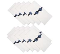 Hoement 50 Serviettes en Papier Décorées Poche pour Couverts, Motif Nœud Papillon, 40x40cm, Emballage Pratique, pour Table à Manger Cuisine