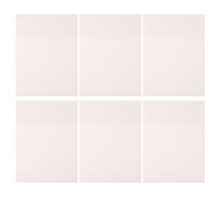 Hoement 6 Pièces Blocs-notes Autocollants PET Blancs 50 Feuilles | Notes de Mémo Transparentes, Adhésif Amovible, Format Léger, Rangement Facile, pour Bureau et Étudiants