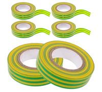 Hoement 6 Rouleaux Ruban Isolant Électrique Intérieur Jaune PVC | Electrical Tape, Haute Température, Repérage Facile des Fils, Usage Professionnel sur Longues Distances