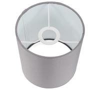Hoement Abat-jour Cylindrique Tissu Gris Décoratif pour Lampe Murale et Plafonnier Haute Transmission de Lumière pour Salon