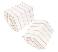 Hoement Abat-Jour en Papier Plié Blanc Rectangulaire Pliable 2pcs, Lanterne Décorative Moderne Minimaliste pour Décoration Intérieure et Rangement Facile