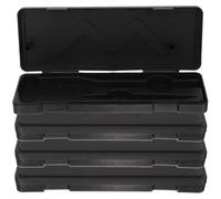 Hoement Boîte de Rangement Portable Noire en Plastique pour Calipers et Pieds à Coulisse, Organiseur Compact 4 Pièces pour Usage Extérieur et Maintien de l'espace Ordonné