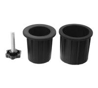 Hoement Cache-Trou pour Pied de Parasol D'extérieur en Fer Noir Résistant à l'usure Vent avec Vis de Fixation pour Parasols de Terrasse, 1 Set