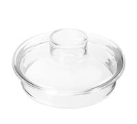 Hoement Couvercle de Rechange pour Théière en Verre Borosilicate Bords Lisses, Facile à Installer et Retirer, Accessoire pour Infusion de Thé à Domicile