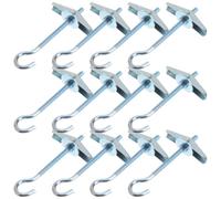 Hoement Crochets de Plafond en Acier au Carbone Argentés, Lot de 12pcs, Installation Facile, Texture, Idéals pour Suspendre Affiches et Décorations au Plafond