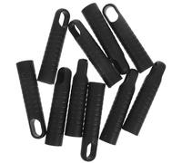 Hoement Embouts de Manche de Balai en Plastique Noir Design Portable 10pcs Accessoires de Remplacement Compatibles pour Balai et Tube pour Espaces Commerciaux et Maisons
