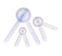 Hoement Ensemble de 3 Goniomètres en Plastique Transparent, Rapporteur 360 Degrés, Facile à Utiliser pour Mesurer L'ulna Doigts, Outil pour Médecin Couleur Aléatoire