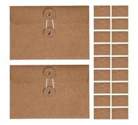 Hoement Enveloppes Vintage Étuis de Rangement Sécurisés et Polyvalents Lot de 20 en Papier Kraft Marron pour Enveloppes de Classement Format Lettre pour Rentrée Scolaire