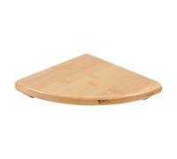 Hoement Étagère Murale d'angle Triangulaire Surface Lisse et Gain de Place en Bambou Nan Style Naturel Élégant Dimensions 20x20x4cm pour Salle de Bain ou Maison Occupée