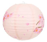 Hoement Lanterne en Papier Pliable 35 CM Rose à Fleurs de Pêcher Décoration Suspendue Japonaise Légère pour Mariage Fête et Restaurant Accessoires Décoratifs Festifs