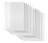 Hoement Lot de 10 Protège-couvertures Transparents pour Rentrée Scolaire, Film Couvre-livres Réutilisable en Cpp, Léger et Facile à Utiliser pour Manuels et Livres Scolaires