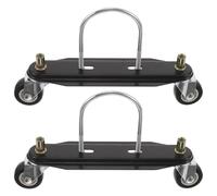Hoement Lot de 2 Roulettes Robustes pour Radiateur Électrique à Bain D'huile, Base en Fer et Plastique, Compatible Universellement, pour Chauffage Mobile Maison et Bureau