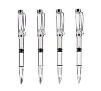 Hoement Lot de 4 convertisseurs de stylo pour cartouches d'encre, stylos à plume, avec remplissage sous vide, pointe fine, stylo plume transparent, absorbeur d'encre jetable, en résine