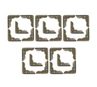 Hoement Lot de 50 Protège-Coins Métalliques Marron en Fer pour Livres et Documents, Protection Vintage d'angle Triangulaire Facile à Installer pour Usage Personnel et Loisirs Créatifs