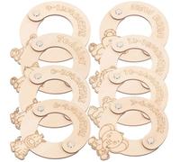 Hoement Lot de 8 Séparateurs en Bois pour Vêtements de Bébé, Organisateur de Garde-robe Étiquettes Mensuelles, Séparateurs de Cintres pour Trier Tailles et Âge, Accessoire Pratique