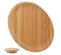 Hoement Mini Plateau en Bois pour Verre à Vin Orange Couvercle Anti-éclaboussures, pour Servir des Snacks Lors de Fêtes Bar