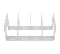 Hoement Organiseur de Cahier d'études en Plastique Blanc, Porte-Livres à 4 Compartiments, Surface Lisse sans bavure, idéal pour étagère et bibliothèque