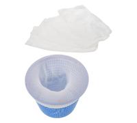 Hoement Panier de Skimmer de Piscine Bleu avec Chaussette en Plastique et Tissu Protection pour Équipement de Piscine Facile à Retirer Hors Sol