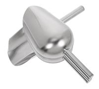 Hoement Pelle à Glaçons Résistante 3pcs Multifonction en Acier Inoxydable Pelle à Grains et Farine Pratique Argentée pour Buffet et Fête D'anniversaire