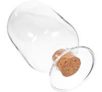 Hoement Petit Bocal en Verre Porte-allumettes 500ml pour Décor | Bois et Verre, Format Créatif Délicat, pour Allumettes et Petites Œuvres, Facile à Transporter