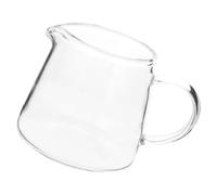 Hoement Pichet à Lait en Verre et Prise en Main Confortable Bec Verseur Lisse 120ml Design Simple pour Café et Service de Thé en Boutique