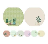 Hoement Plant Pattern Sticky Notepads Set 8 Pieces Smooth Writing Experience Self Adhesive Memo Pads For School Home And Office Portable And Convenient