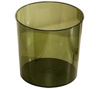 Hoement Poubelle de Cuisine en Plastique Transparent Vert XL sans Couvercle, Corbeille à Papier, Ronde, pour Bureau et Salon, Conteneur Ménager Élégant et Pratique