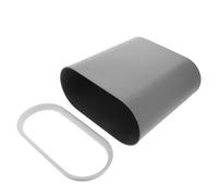 Hoement Poubelle Étroite et Haute en Plastique Cuisine et Bureau | Style Anneau Presse, Paquet Maintenu sans Glisser, Format Compact pour Espaces Réduits, Gris Élégant