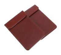 Hoement Presse-papiers des factures 2PCS en cuir PU marron 12 x 8 cm avec porte-stylo, léger et résistant à l'abrasion pour restaurants et bureaux