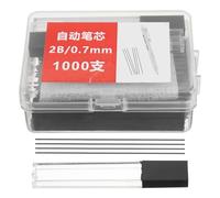 Hoement Recharge de Crayon à Mine 0,7mm 2b en Résine Noire, Étui de Recharges de Plomb, Présent Rentrée pour Crayons à Dessin et Fournitures Scolaires
