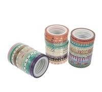 Hoement Ruban Adhésif Décoratif Washi 3mm Ultra Fin, Facile à Couper, Adhésif et Délicat, pour Albums Photo et Création de Carnets, Rouleau de 4m