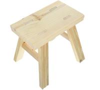 Hoement Tabouret Petit Siège Robuste en Bois Massif pour Garçon et Filles, Pratique et Facile à Transporter Coloris Kaki Naturel Hauteur pour Maison et Bureau