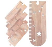 Hoement Toise Murale en Bois Étoiles, Règle de Mesure de Taille pour Garçon et Filles, Décoration Murale Simple et Robuste, Courbe de Croissance Garçon et Filles pour Chambre Bébé