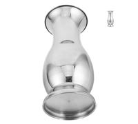 Hoement Vase à Bouquet de Fleurs en Acier Inoxydable Argenté, Design Rond Minimaliste, Facile à Nettoyer, comme Centre de Table Mariage ou Décoration de Bureau