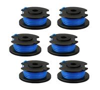 Hoemudy Lot de 6 bobines de fil de rechange pour débroussailleuse sans fil Ryobi One+ AC14RL3A, Ryobi 18 V, 24 V et 40 V - 3,4 m