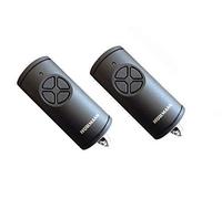 Hörmann 4511736 Lot de 2 émetteurs portatifs HSE4BS HSE4 Mini 4 commandes 868,3 MHz BiSecur sans fil Structure noire mat