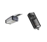 Hörmann Actionneur de porte de garage Supra Matic E Serie 4 (ouvre-porte avec Émetteur manuel HSE 4, câble & Émetteur manuel de hse4 868 BS Structure chrome noir SW de l'UE