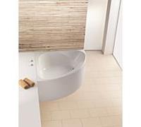 Hoesch baignoire d'angle Spectra 3654.010 blanc, 140x140cm avec tablier intégré