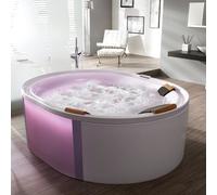 Hoesch ERGO Baignoire balnéo en îlot, ovale, 6442S.010305550,