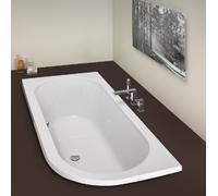 Hoesch Happy D. baignoire d'angle 6484.010 180x80cm, blanc, construit, gauche