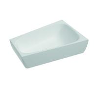 Hoesch Hoesch iSENSI Baignoire trapèze 180x120 cm, droite, 1 trop- + vid, blanc, blanc Quantité:1